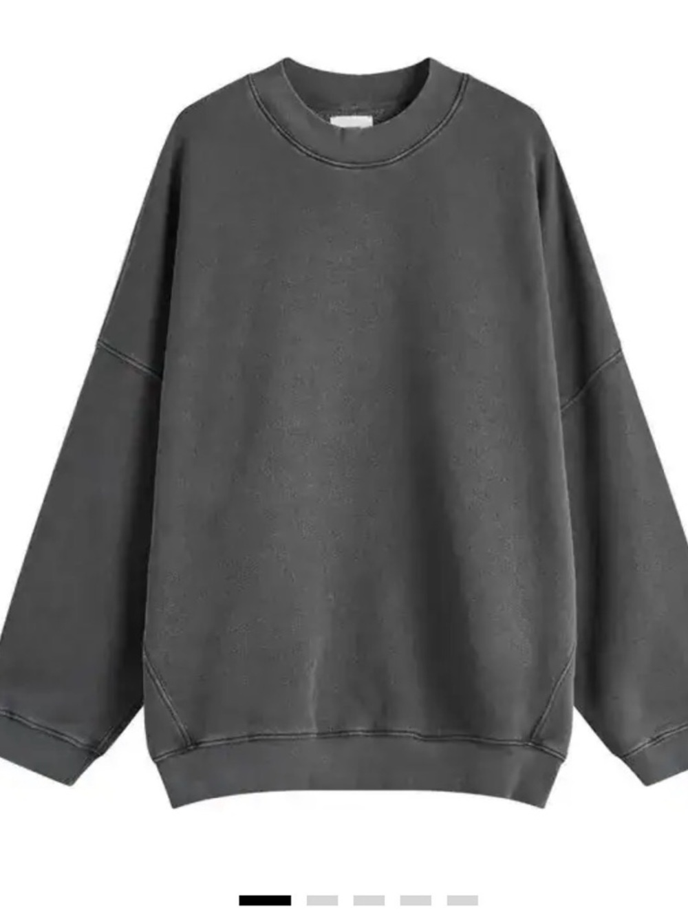 JOAH BROWN 
Oversized Crewneck Sweatshirt - Washed Black - Size S/M